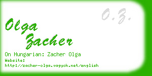 olga zacher business card